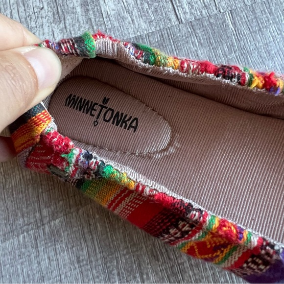 Minnetonka Womens Lodge Trapper Multicolor Slip On Ballet Shoes Size 7.5 - Picture 3 of 10